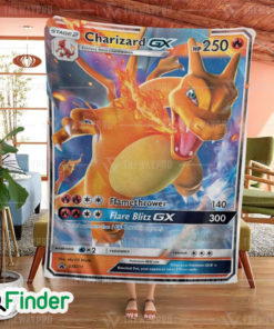 Charizard GX Sun Moon Promos Pokemon Trading Card Fleece Blanket 1