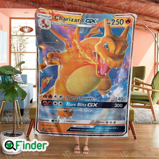 Charizard GX Sun Moon Promos Pokemon Trading Card Fleece Blanket 1