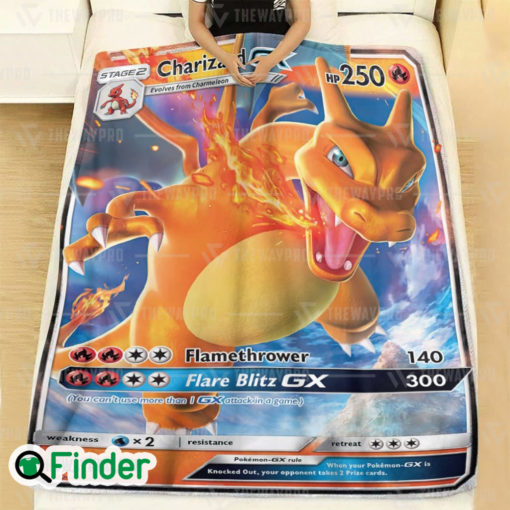 Charizard GX Sun Moon Promos Pokemon Trading Card Fleece Blanket 2