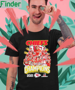 Chiefs Team 6X AFC West Champions 2021 AFC Western Division Championship Signatures Shirt 1