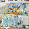 Eevee Evolution Pokemon Custom Fleece Blanket