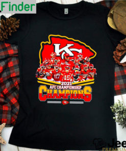 Kansas City Chiefs 2021 AFC championship Champions signatures T shirt