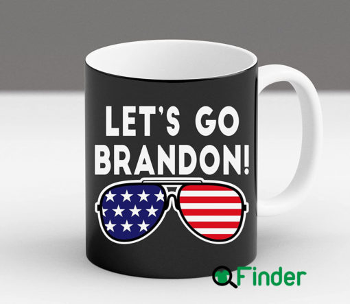 Let's Go Brandon American Flag Sunglasses Anti Biden Political New Mug