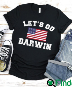 Lets Go Darwin Vintage US Flag Shirt