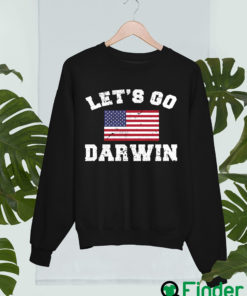 Lets Go Darwin Vintage US Flag Sweatshirt