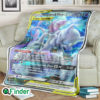 MewTwo And Mew Pokemon Trading Card Fleece Blanket