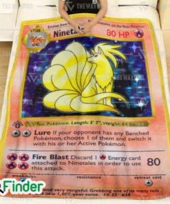 Ninetales Holo 1st Edition Pokemon Trading Card Fleece Blanket 1