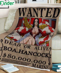 One piece Bounty Boa Hancock Schichibuaki Wanted soft blanket