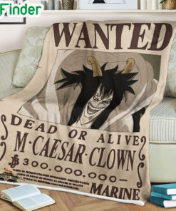 One piece Caesar Clown Bounty wanted soft blanket