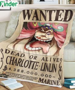 One piece Charlotte Linlin Wanted soft blanket