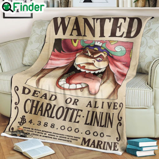 One piece Charlotte Linlin Wanted soft blanket