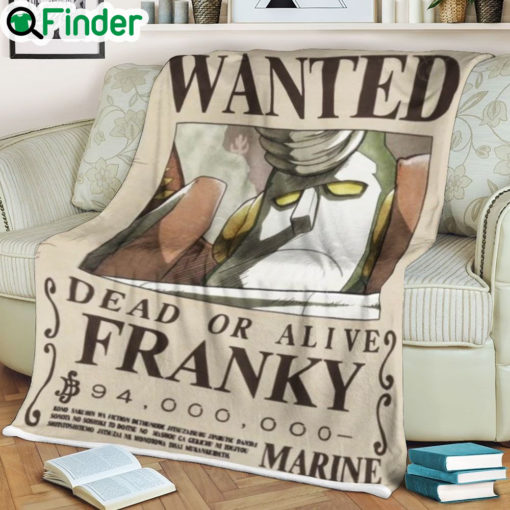 One piece Cyborg Franky 27S Wanted soft blanket