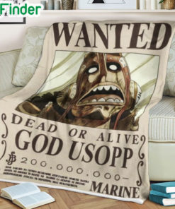 One piece God Usopp 27S Wanted soft blanket