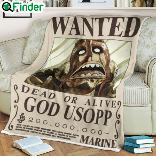 One piece God Usopp 27S Wanted soft blanket