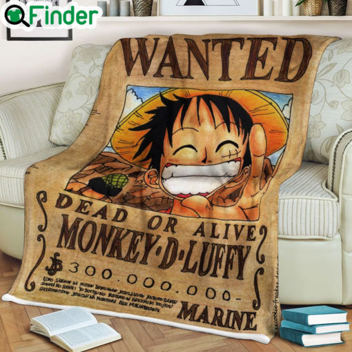 One piece Luffy wanted soft blanket