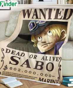 One piece Sabo 27S Wanted soft blanket