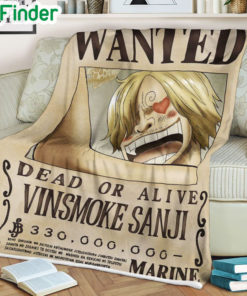 One piece Sanji 27S Current Wanted soft blanket