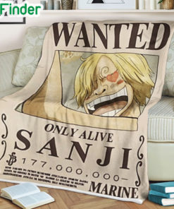 One piece Sanji Only Alive wanted soft blanket