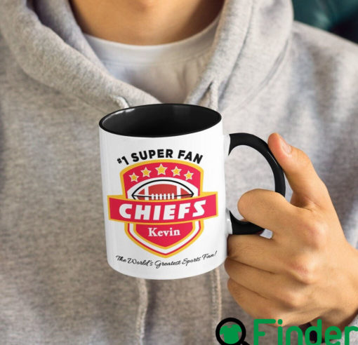 Personalized Kansas City Chiefs Inspired 1 Super Fan Coffee Mug