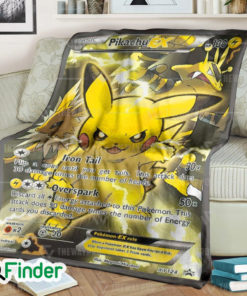 Pikachu EX Promos Pokemon Trading Card Fleece Blanket