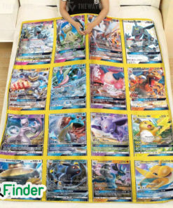 Pokemon GX 2 Cards Version 3 Pokemon Trading Card Fleece Blanket 2