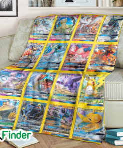 Pokemon GX 2 Cards Version 3 Pokemon Trading Card Fleece Blanket