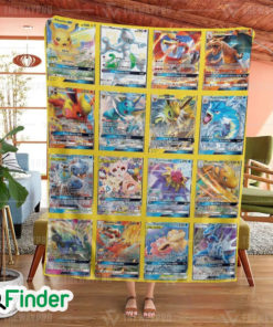 Pokemon GX Cards Version 3 Pokemon Trading Card Fleece Blanket 1