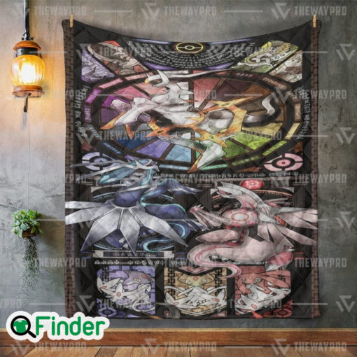 Sinnoh Legendaries Pokemon Quilt Blanket 1