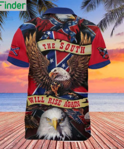 Southern confederate flag the south will rise again hawaiian shirt 1