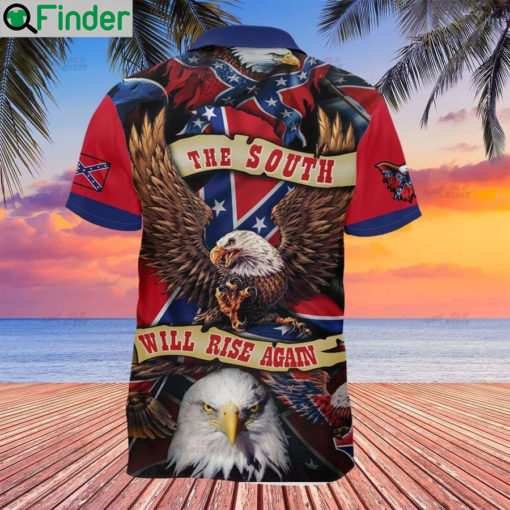 Southern confederate flag the south will rise again hawaiian shirt 1