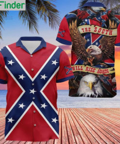 Southern confederate flag the south will rise again hawaiian shirt