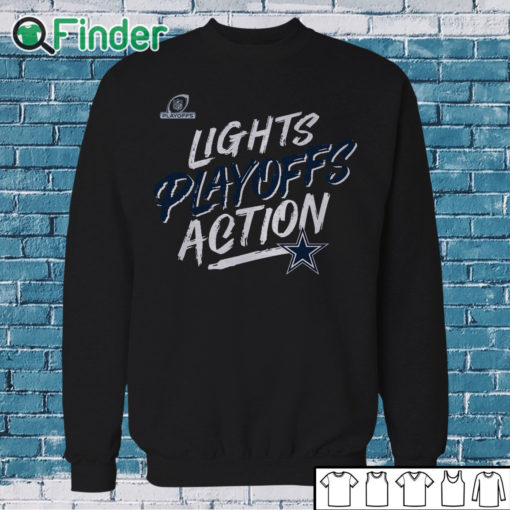 Sweatshirt Dallas Cowboys 2021 NFL Playoffs Bound Lights Action T Shirt