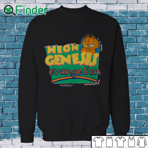 Sweatshirt Neon Genesis Evangelion Meets Garfield And Friends T Shirt