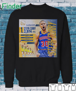 Sweatshirt Steph Curry 2976 the greatest shooter of all time T shirt 1