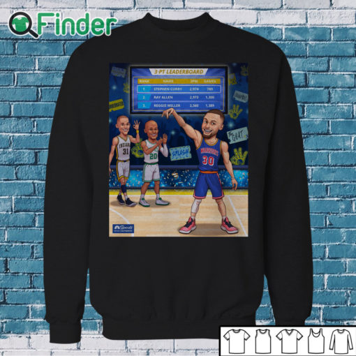 Sweatshirt Stephen Currys new record 2974 3PM 6892 3PA 789 game T shirt