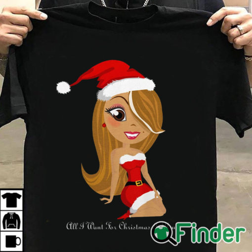 T shirt black All I Want for Christmas is You Mariah Carey T shirt