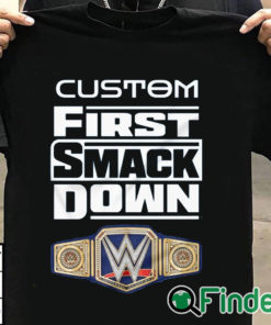 T shirt black Custom First SmackDown T Shirt