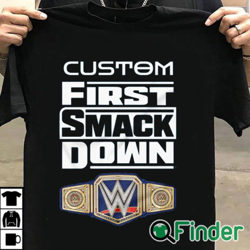 T shirt black Custom First SmackDown T Shirt