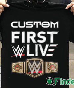 T shirt black Custom First WWE Live EventT Shirt