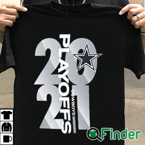 T shirt black Dallas Cowboys 2021 NFL Playoffs Bound T Shirt