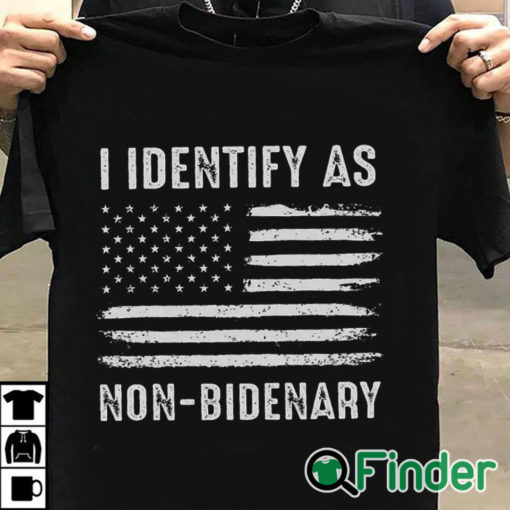 T shirt black I Identify As Non Bidenary