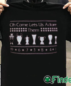 T shirt black Liverpool Oh Come Lets Us Adore Christmas Shirt