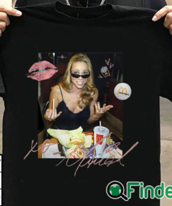 T shirt black Mariah Carey Mcdonalds T shirt