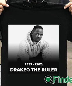 T shirt black RIP Los Angeles rapper Drakeo The Ruler 1993 2021 T shirt