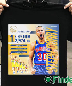 T shirt black Steph Curry 2976 the greatest shooter of all time T shirt 1