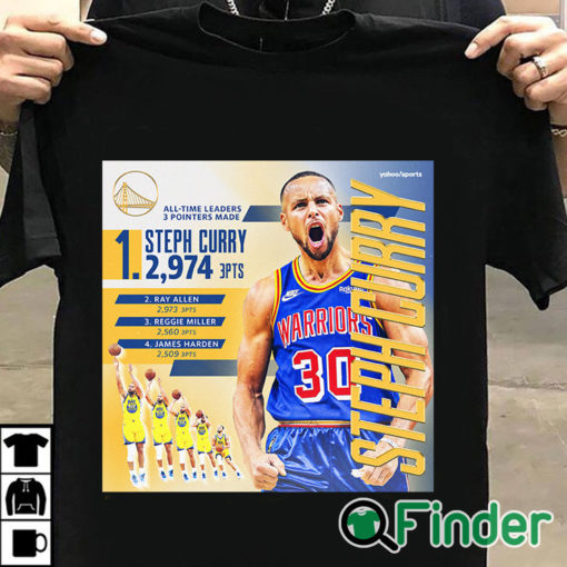 T shirt black Steph Curry 2976 the greatest shooter of all time T shirt 1