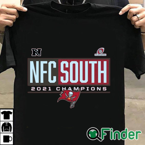 T shirt black Tampa Bay Buccaneers 2021 NFC South Division Champions Blocked Favorite T Shirt