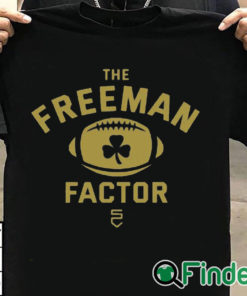 T shirt black The Freeman Factor Notre Dame Football T Shirt