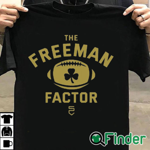 T shirt black The Freeman Factor Notre Dame Football T Shirt