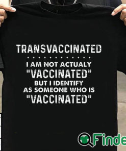 T shirt black Trans Vaccinated Shirt